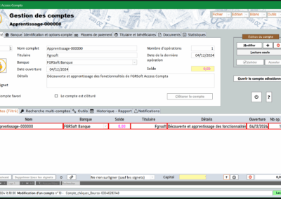 Listes des comptes